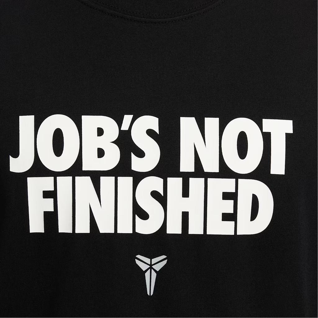 Nike Кобе Удобная Стильная Минималистичная Универсальная Однотонная Футболка с Коротким Рукавом с Буквами Мужские Топы Черный II6592010