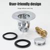 Sink Plug Stainless Steel Pop Up Sink Plug Universal Drain Plug for Countertop Washbasin Bath Plug