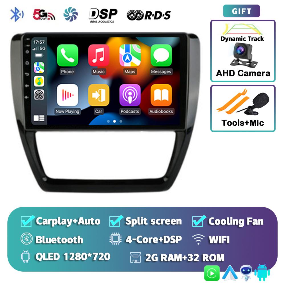 Android 14 Carplay Автомагнитола для Volkswagen VW Sagitar Jetta 6 Bora 2011-2018 2Din Мультимедийный Плеер Стерео DVD Головное Устройство