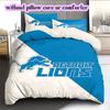 Detroit Lions Pattern Bedding,Quilt Set Quilt Cover Pillowcase Home Birthday Gift (1*duvet cover+2*pillowcase,without core)