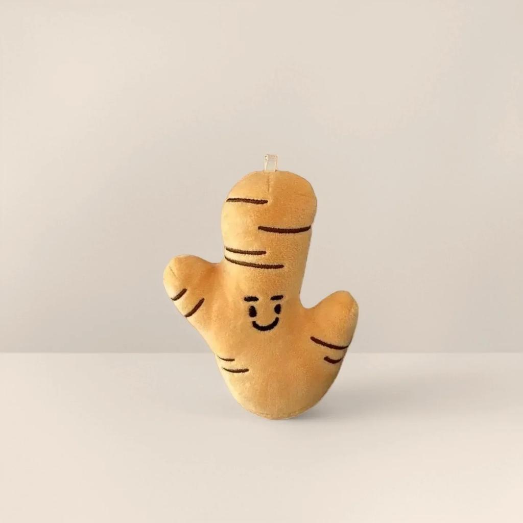 Cartoon Cute Fruit and Vegetable Plush Series Keychain Toy Peach Pear Cherry Doll Smiling Face Fruit Decoration Pet Gift