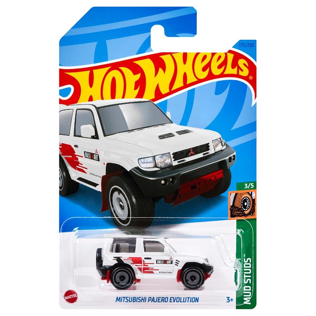 MATTEL Hot Wheels Basic Car Mitsubishi Pajero Evolution, возрастом от 3 лет и HNK59 [3 вверх]