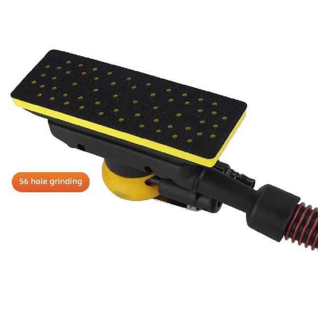 HIFESON 70x198mm Pneumatic Orbital Sander 98A Air Sander Polishing Vacuum Rectangular Sanding Machine For Metal Car Polishing