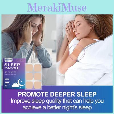 Hbesty Травяные пластыри для сна 30 штук Расслабляющая формула для снятия стресса и спокойного сна