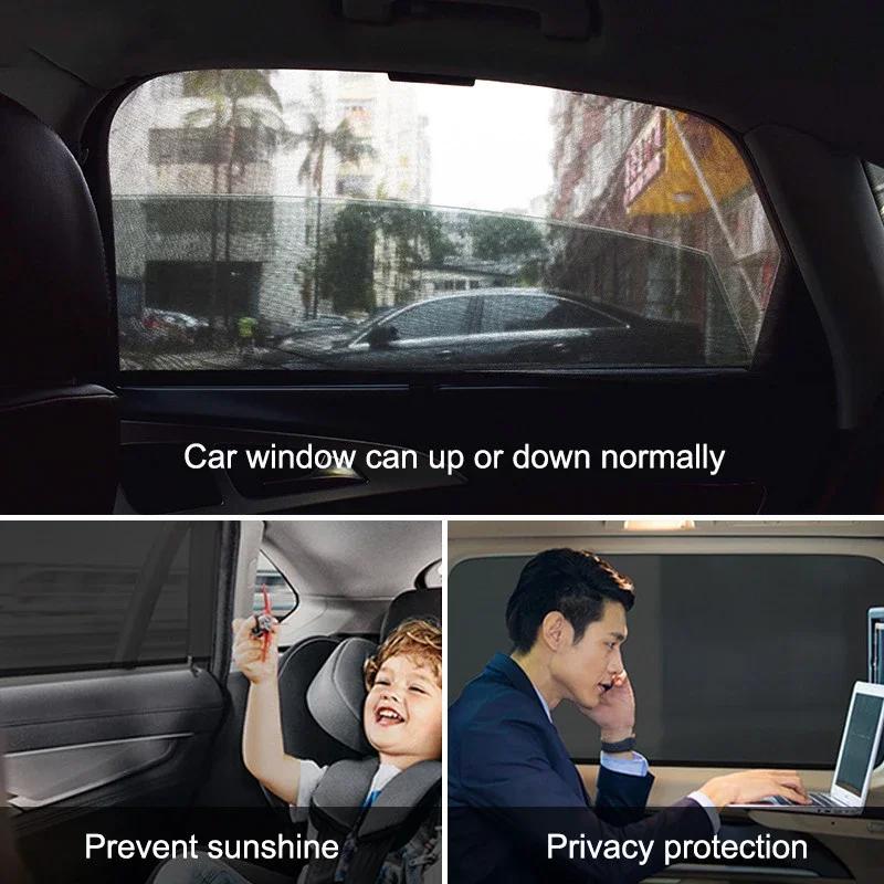 Car Sunshade Anti-mosquito Insulation UV Protective Glass Sunscreen Mesh Reflective Sunshade Protective Window Film For SedanSUV