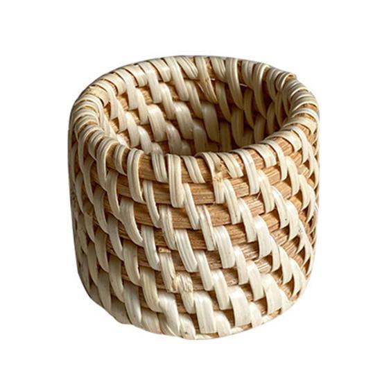 Кольцо для салфеток из ротанга, плетеное вручную, деревенское кольцо для салфеток, многоразовый держатель для салфеток, украшение стола для свадебной вечеринки, повседневное использование