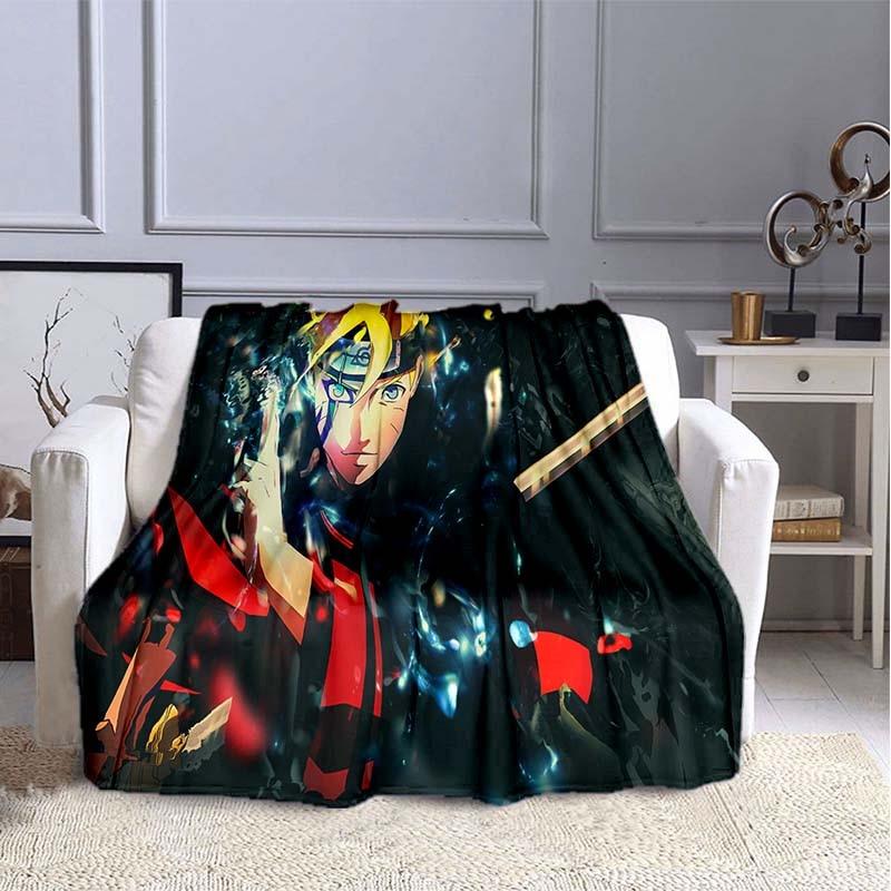 Cartoon Naruto 3D Printed Flannel Blanket for Beds Hiking Picnic Fashionable Bedspread Throw Blanket 30 Styles