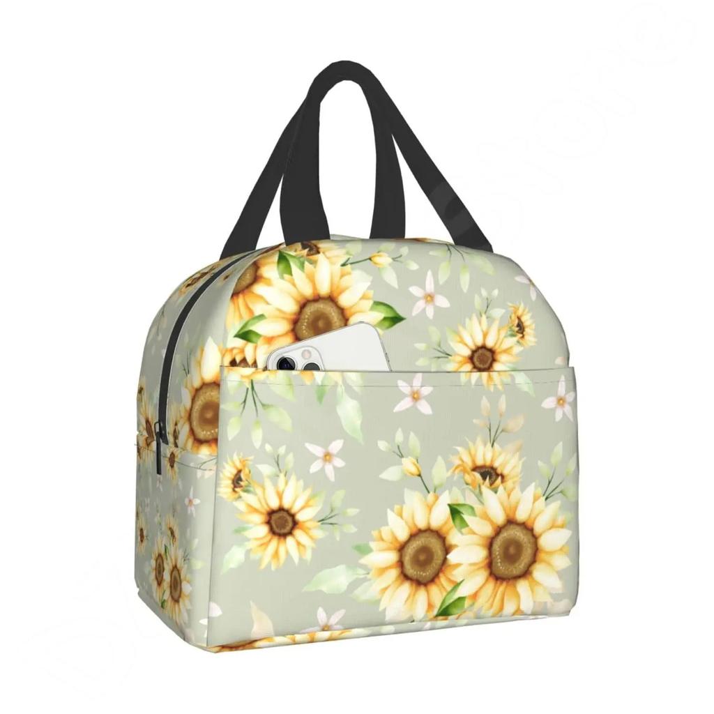 Сумка для ланча «Подсолнух» You Are My Sunshine, изолированный ланч-бокс, охладитель, термонепроницаемая многоразовая сумка-тоут для женщин, работы, пикника