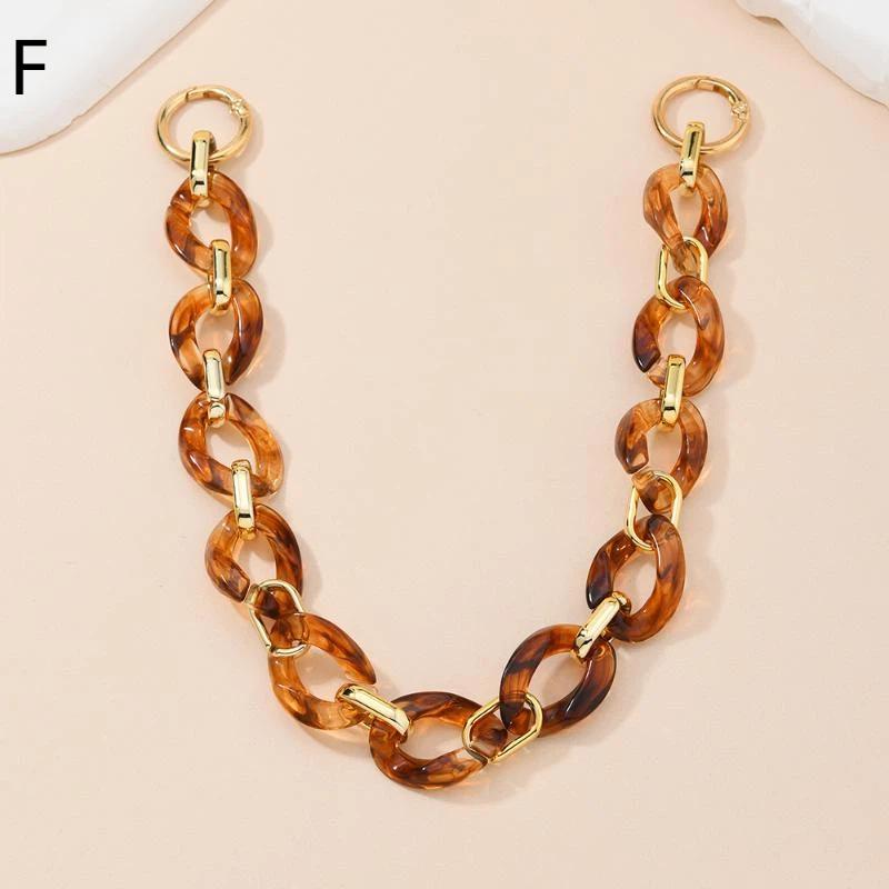 Acrylic Handbag Chains 34cm Scratch Proof DIY Replacement Bag Handle for Purse Tote Crossbody Bag Renovation Supply