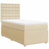 Maison Exclusive - Sommier à lattes de lit avec matelas Crème 100x200 cm Tissu