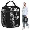 Рэпер Тупак 2PAC Хип-хоп Изолированный ланч-бокс для женщин Офисный охладитель Термоконтейнер для еды Сумка-тоут Портативные ланч-боксы Контейнер