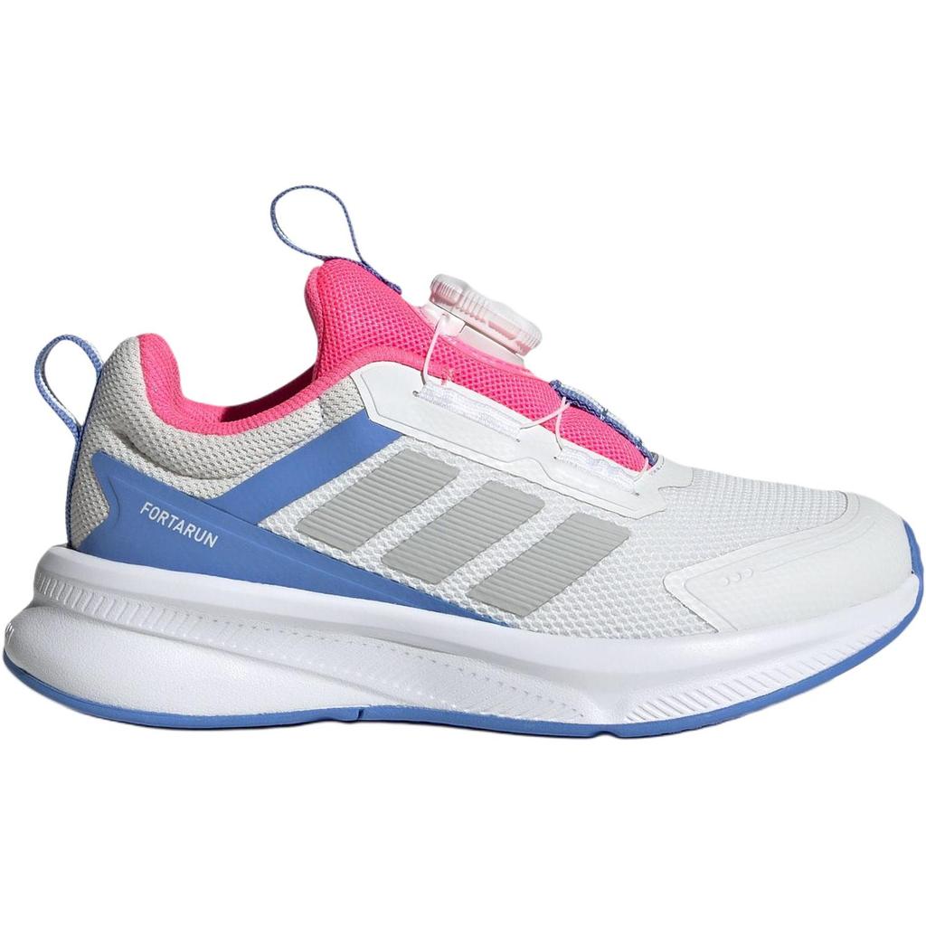 adidas FORTARUN 4.0 Устойчивые к истиранию Низкие Детские Беговые Кроссовки Бело-Розово-Синие Детские Кроссовки HP3586