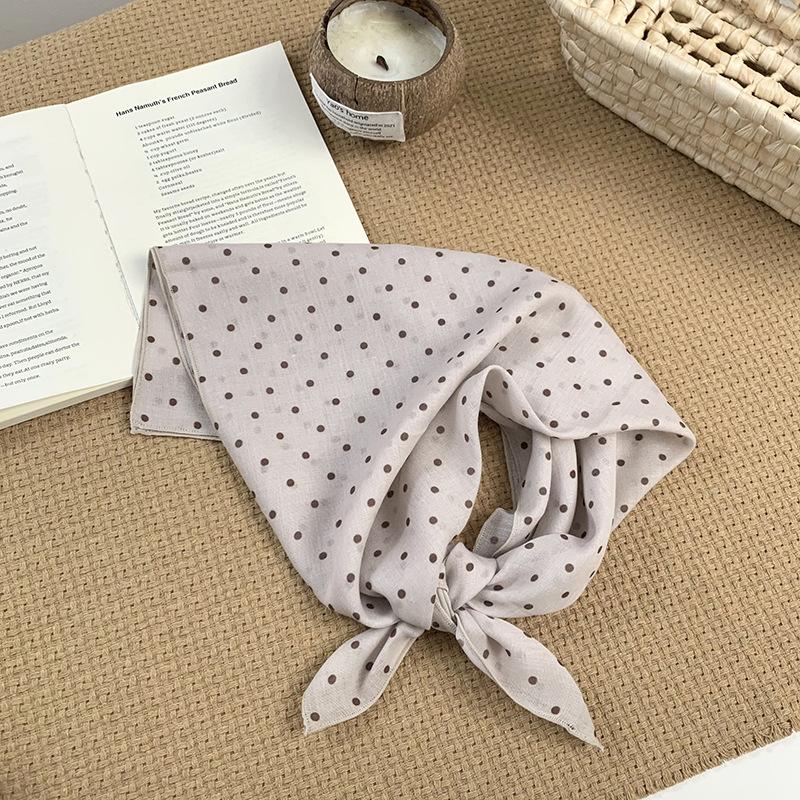Headscarf, Silk Scarf, Square Scarf, High-end New Small Polka Dot Versatile Scarf, Multi-functional Bag Binding, Headband, Decorative Belt.