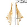SHIXIN New Elegant Sequin Long Tassel Drop Earrings for Women Sexy Vintage Alloy Round Pendant Earrings Daily Wear Jewelry Gifts