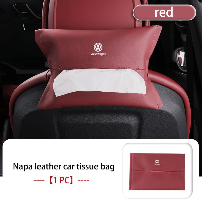 Car Tissue Box Backrest Armrest Box Sun Visor Paper Bag For Volkswagen VW Scirocco Passat Polo B5 B6 B7 CC Tiguan Sharan Touran zj3