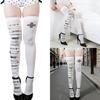 Women's Long Socks With Embossed Texture Polyester Fabric Socks Fashion Legwear For Costume Outfits And Cosplay Event