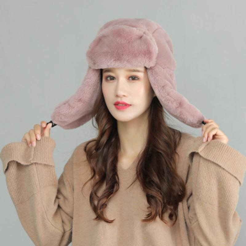 Шапка Thunderbolt женская милая зимняя теплая утолщенная защита ушей хлопковая шапка мужская ветрозащитная теплая плюшевая