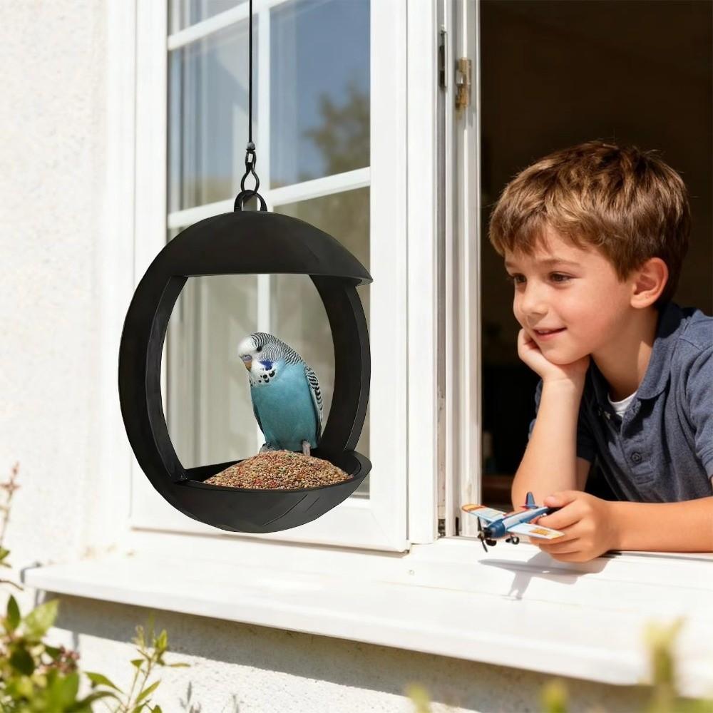 Suction Cup Bird Feeder House Open Tray Birding Box Window Bird Feeder  Patio Watching