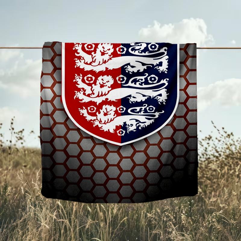1PC England Football Crest Printed Soft Flannel Blanket Throw for Adult Bedroom Living Room Sofa Camping Travel Fan gifts Christmas Gifts