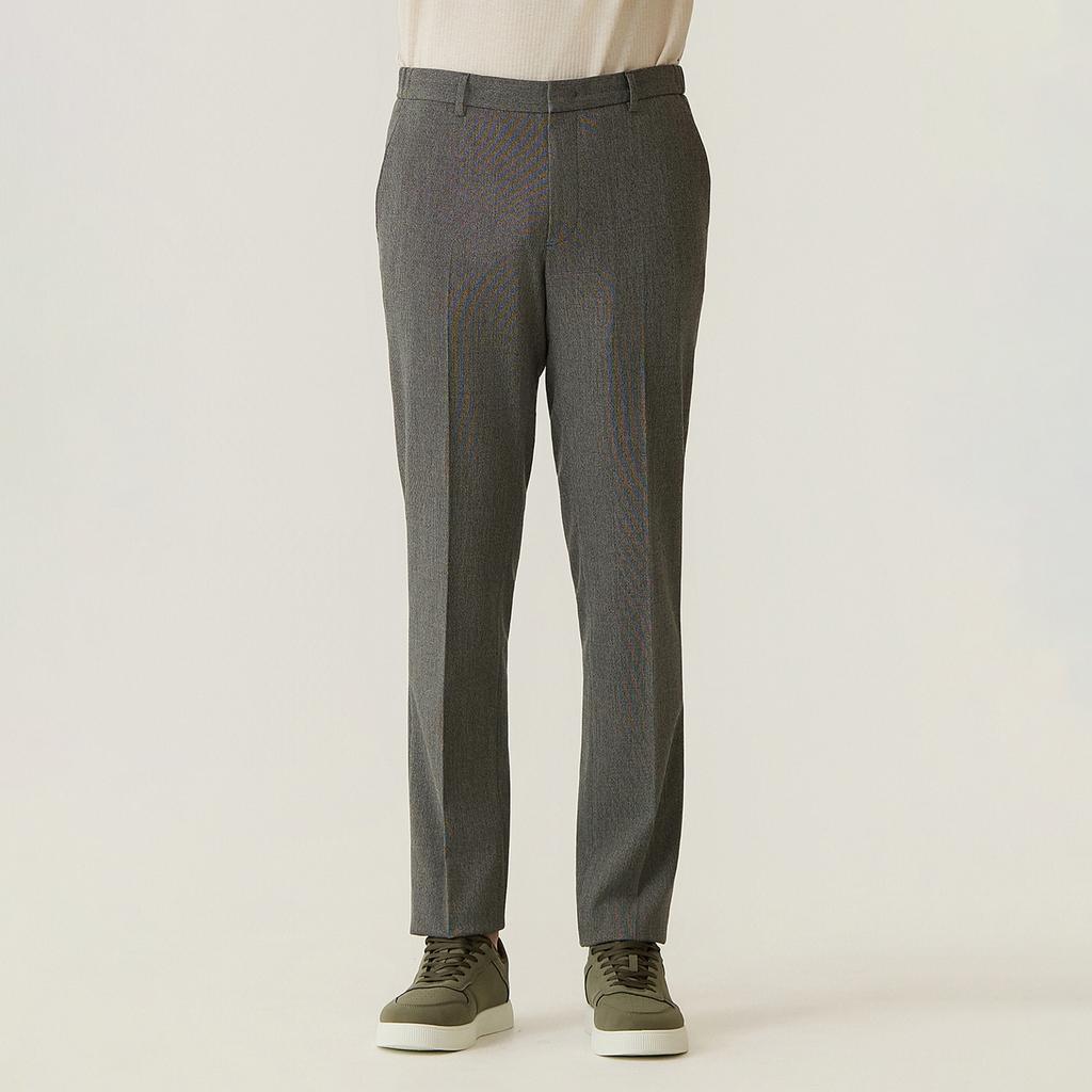 FERRAROMILANO Micro Pattern Stretch Comfort Fit Slacks Grey (Amsfbps30134)
