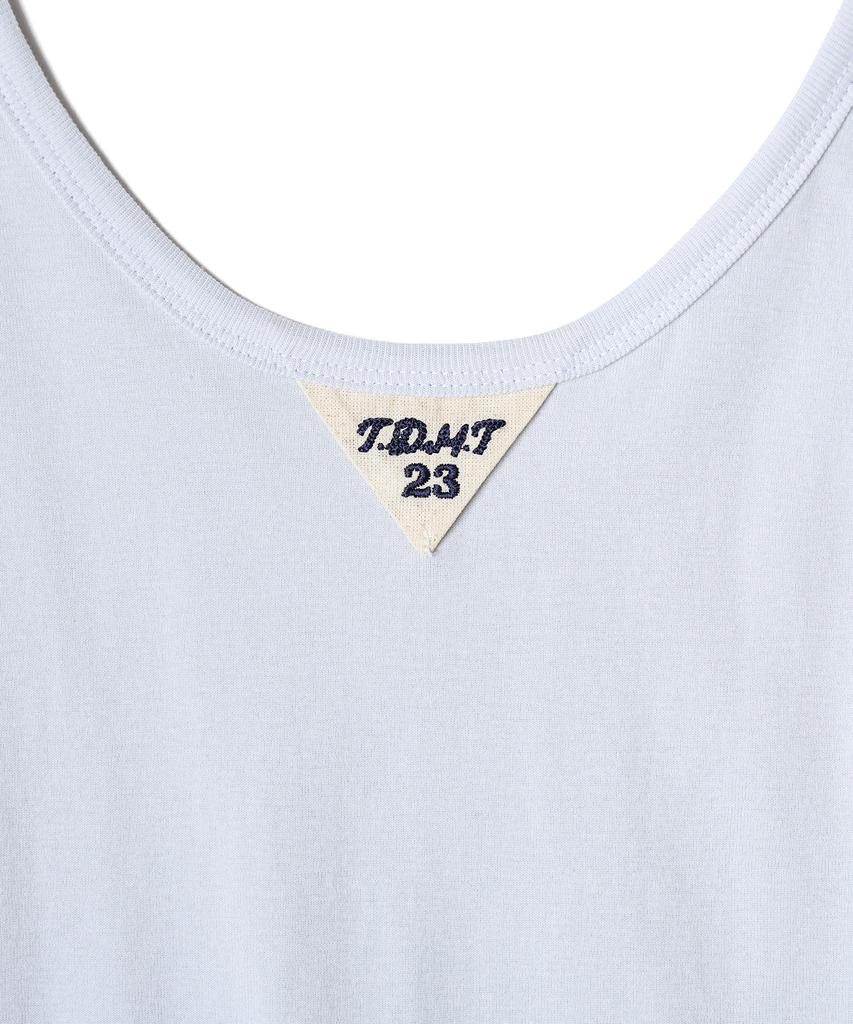 TTUDEMENT 50S Embroidered Sleeveless T-Shirt_Light Blue