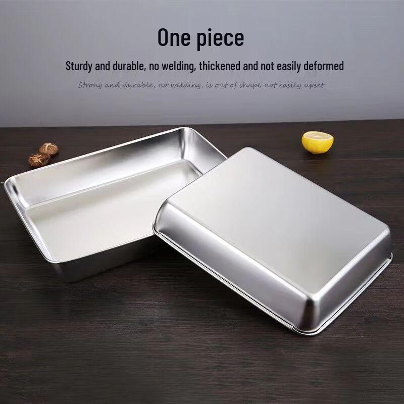 Stainless Steel Rectangular Food Storage & Serving Pan