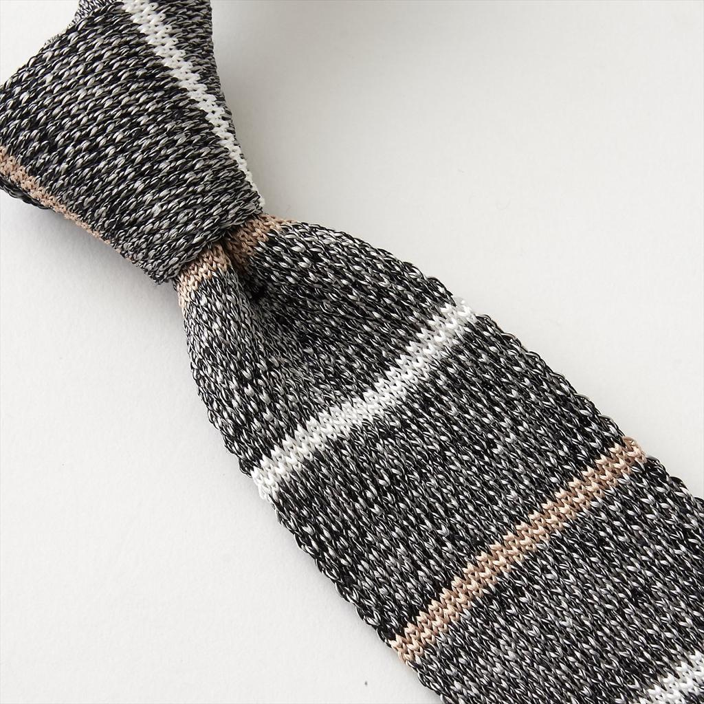 Галстук Галстук Черный [Ogier] Галстук/Вязаный 100% шелк/Узор каймы/Узкий Галстук/Тонкий NK-033