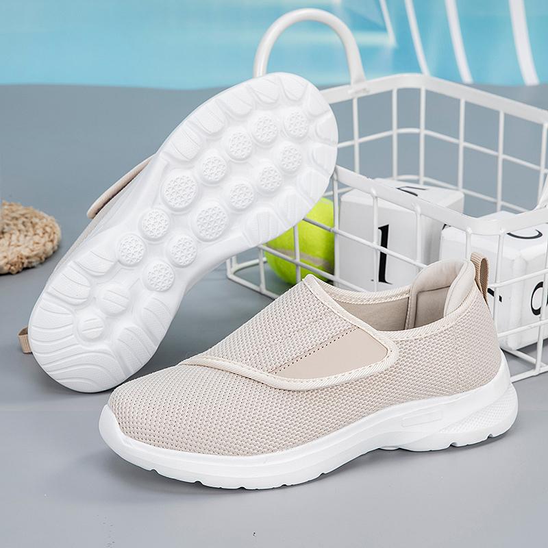 Light Casual Walking Shoes, Breathable Non Slip Shoes For Middle-aged And Elderly People, Adjustable Elastic Shoes, Novel Spring