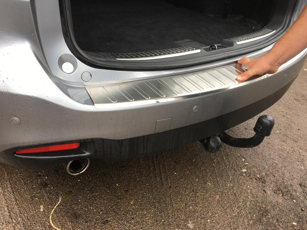 Накладка на задний бампер Carmos (SW, нерж) для Mazda 6 2012-2018 гг