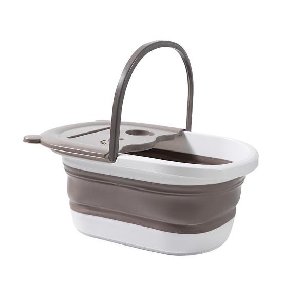 Складной тазик для ножных ванн, компактный таз для расслабления ног, массажный контейнер для спа-процедур для ног с массажными шариками на дне