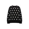 MLB Los Angeles Dodgers Heart Jacquard Letter Embroidery Loose Pullover Sweater Unisex sweater Black 3AKPH0131-07BKS