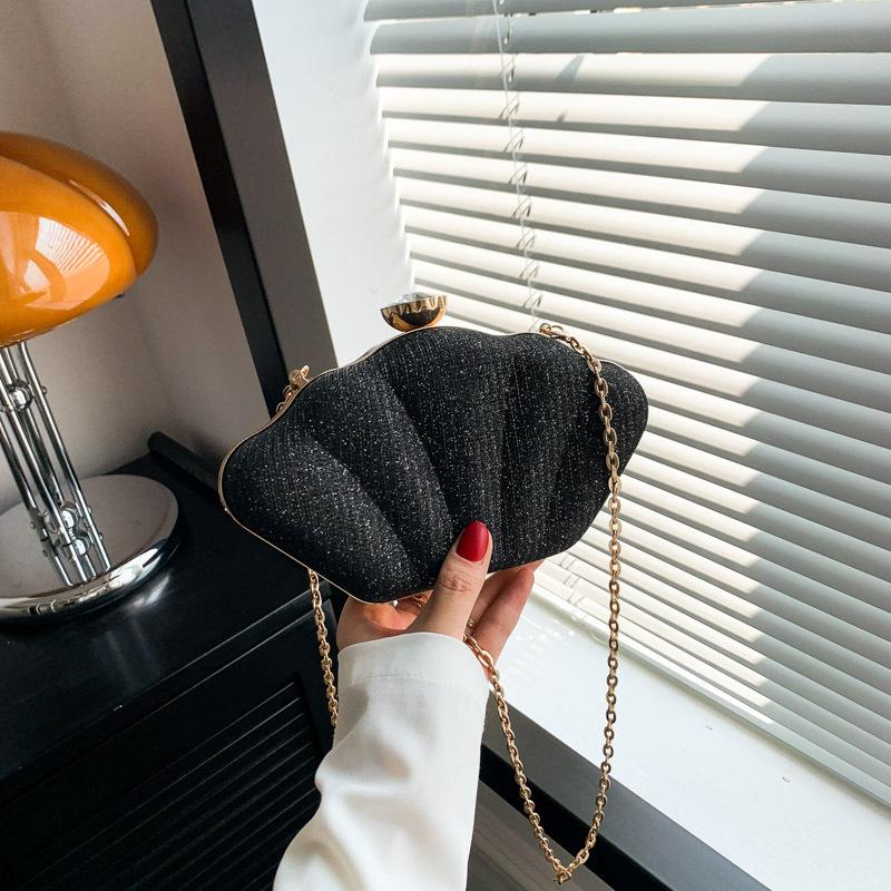 Персонализированная дизайнерская сумка-ракушка для женщин, летняя трендовая фактура, сумка для ужина, повседневная сумка-мессенджер с цепочкой в иностранном стиле