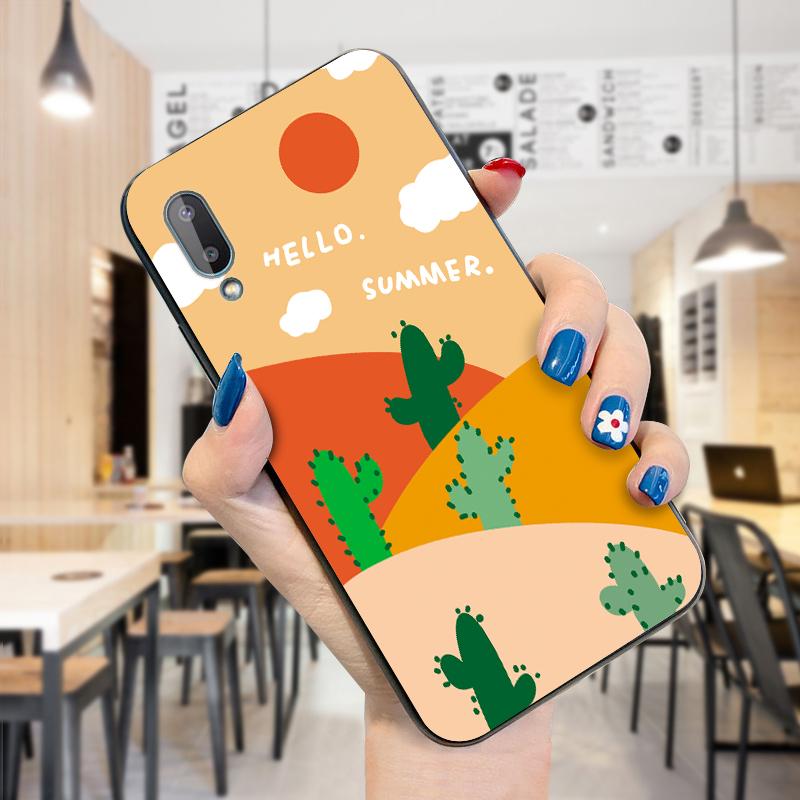 Чехол для телефона с мультяшным растением, кактусом, закуской, снегом, палкой