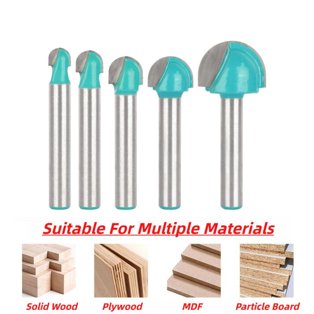 Set of 6 Round-Bottomed Woodworking Tools: Lace Knife, Round-Head Knife, Semi-Circular Relief Knife, Ball-Head Knife for Computer Engraving.