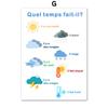 French Educational Nursery Wall Art Color Number Weather Canvas Painting Posters And Print Baby Kids Classroom School Room Decor