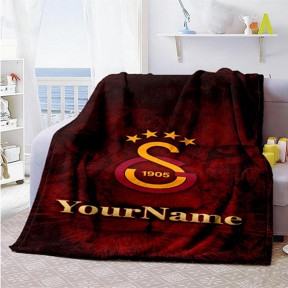 Galatasaray Customize Your Name Blanket Lightweight Customizable Blanket Ultrasoft Throw For Seaside Office Bed Nap Ideal For All Seasons