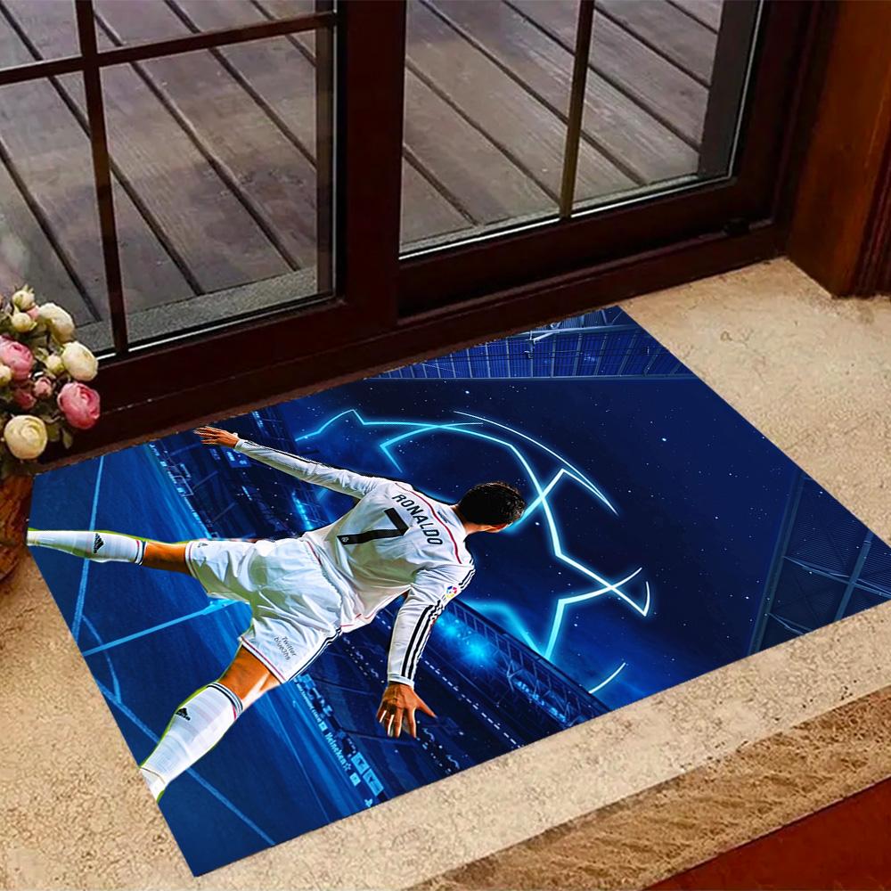 Welcome Cr7 Area Rug Perfect for Dormitory Balcony Foyer Study room Antislip Carpet Anime Office Decor Perfect Gift for Valentine's Wedding Birthday