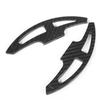 Extend Length Upgrade Carbon Fiber Paddle Shifters Gloss Black Replacement for E46 E90 E92 E93 M3 08‑13Cross Grain