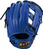 ZETT Youth Baseball Softball Ground Hero Royal Blue BJGB76525F Glove, All-Around, Left-Handed Throw, (2500), Size Small,