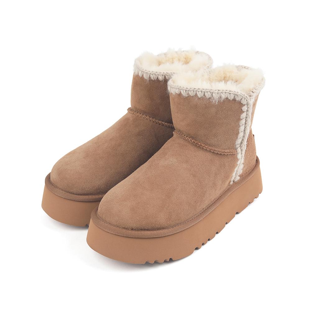 Oz Ugg Wear Adult Eskimo Platform Short Boots Brown