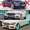 Для Mercedes Benz C-Class W205 S205 C180 C200 C220 C250 C300 2015-2018 Дорестайлинг Передний Бампер Губа Сплиттер Спойлер Обвесы