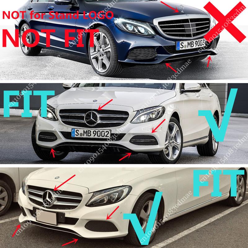 Для Mercedes Benz C-Class W205 S205 C180 C200 C220 C250 C300 2015-2018 Дорестайлинг Передний Бампер Губа Сплиттер Спойлер Обвесы