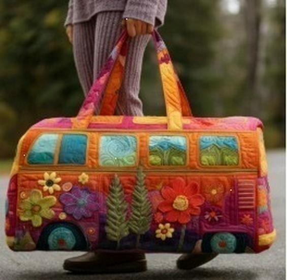 3D Ретро сумка-баул VW Bus для путешествий и спортзала: Мода для коротких дистанций