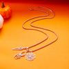 Vintage Charm Skeleton Spider Web Necklace Men Women Goth Punk Skull Ghost Hand Pendant Chain Necklace Halloween Jewelry Gift