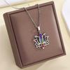 FTCY Ожерелья 7 чакр для женщин Элегантное Цветок Йога Энергетическое Ожерелье Изысканные Шармы Женский Кулон Подарок