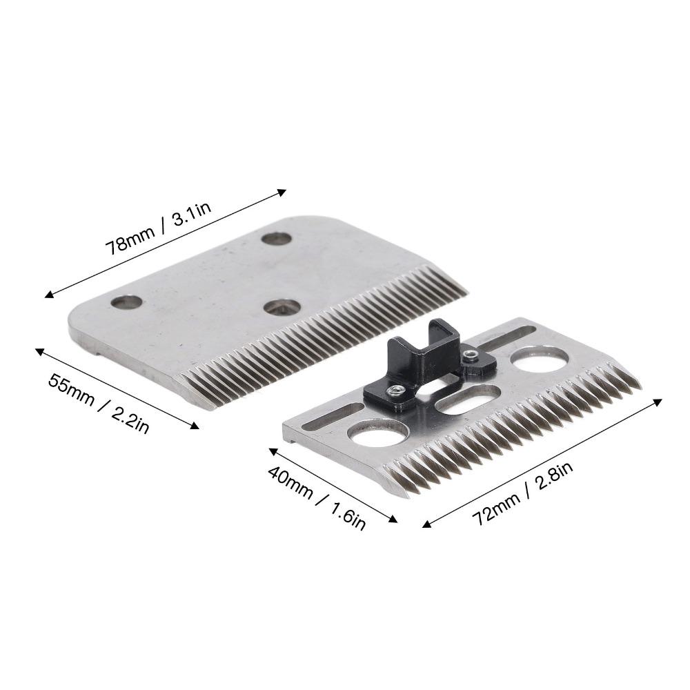 2pcs Carbide Material Horse Clipper Blades Livestock Hair Trimmer Blades For Horse Grooming