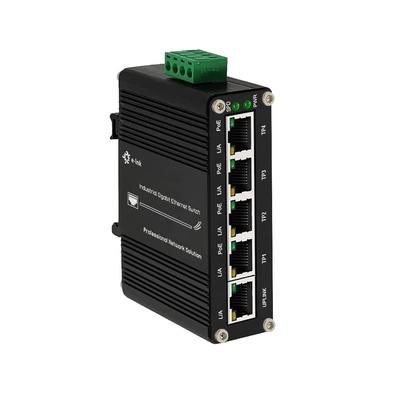 Мини промышленный 5-портовый гигабитный коммутатор PoE, улучшенный 5-портовый коммутатор RJ45 Ethernet PoE, крепление на Din-рейку, коммутатор Ethernet PoE, настенное крепление, в комплекте 10 Гбит/с