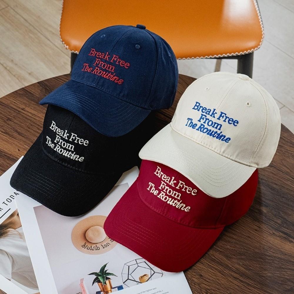 Letter Snapback Sun Hat Adjustable Duck Tongue Caps Vintage Baseball Cap Women Men