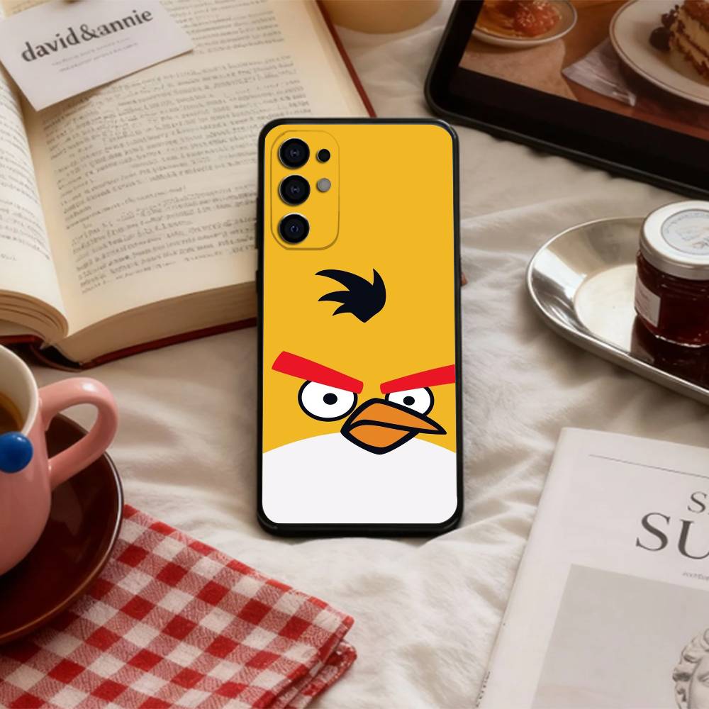 Чехол для телефона A-angry-B-Bird- Game для Samsung S 25,24,23,22,30,21,10,9,Ultra,Plus,Lite,FE,4,5 G Мягкий черный чехол