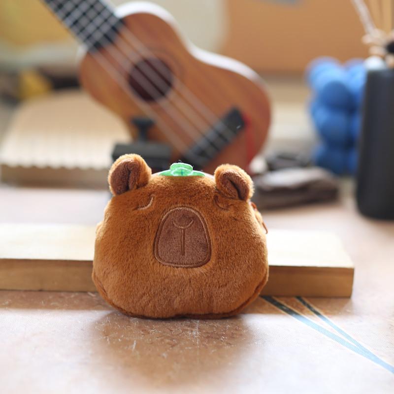 Милая симпатичная сумка-подвеска Капибала Капибара плюшевая игрушка кукла кошелек для монет сумка подвесное украшение брелок